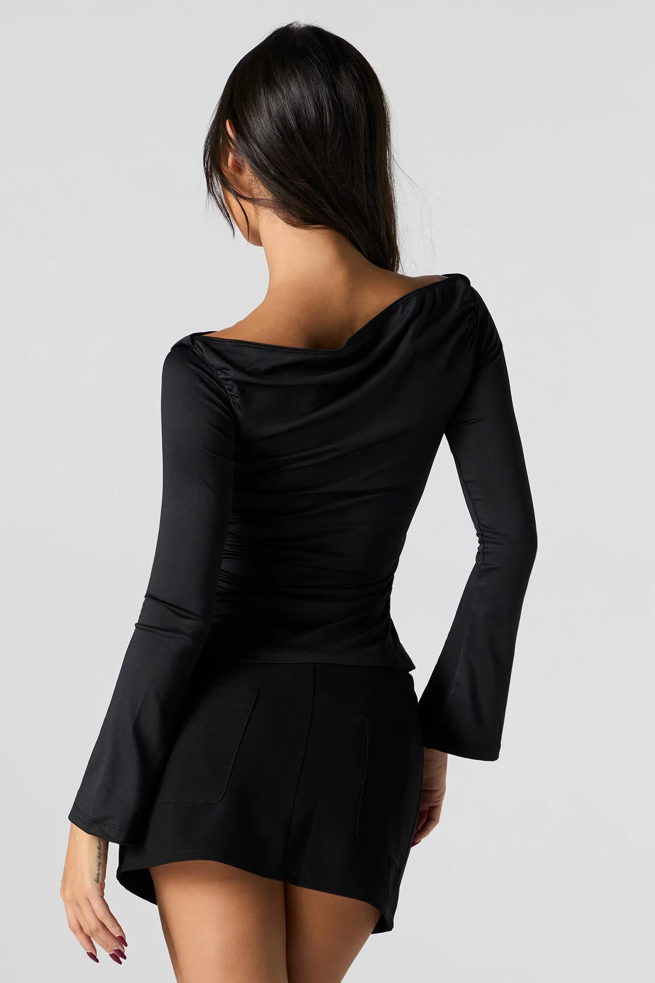 Haut Contour à manche flottante et épaule dégagée sold by Urban Planet product image thumbnail 5