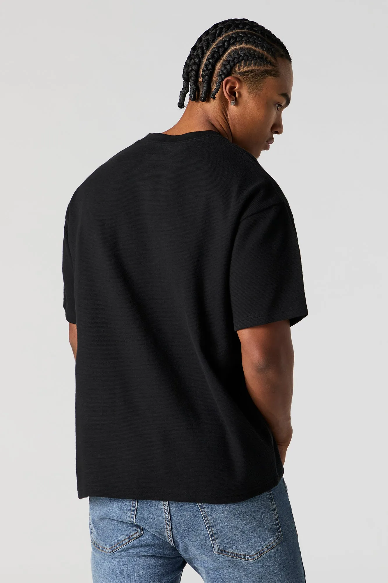 Solid Knit Relaxed T-Shirt sold by Urban Planet product image thumbnail 5