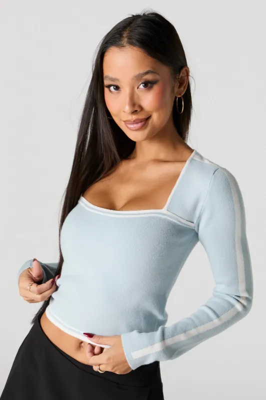 Contrast Striped Knit Sweater sold by Urban Planet