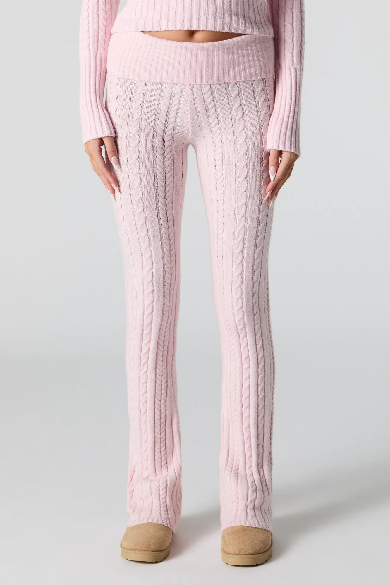 Cable Knit Wide Leg Pant sold by Urban Planet product image thumbnail 2