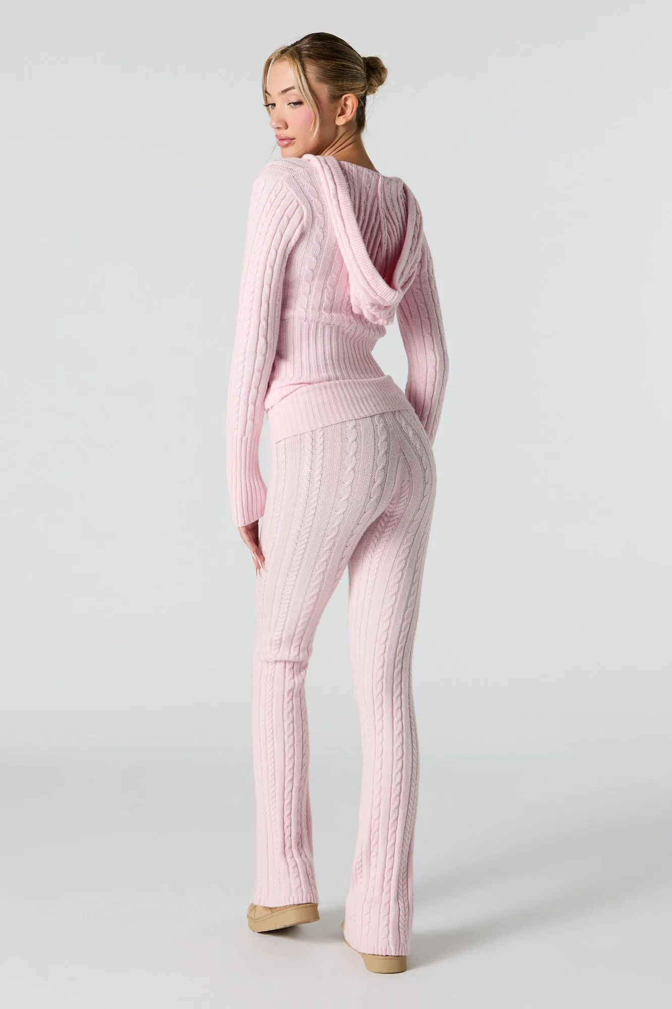 Pantalon à jambe large en tricot torsadé sold by Urban Planet product image thumbnail 3