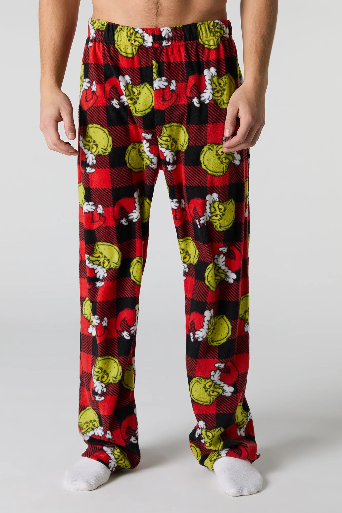 Pantalon de pyjama en molleton à imprimé Grinch Christmas sold by Urban Planet