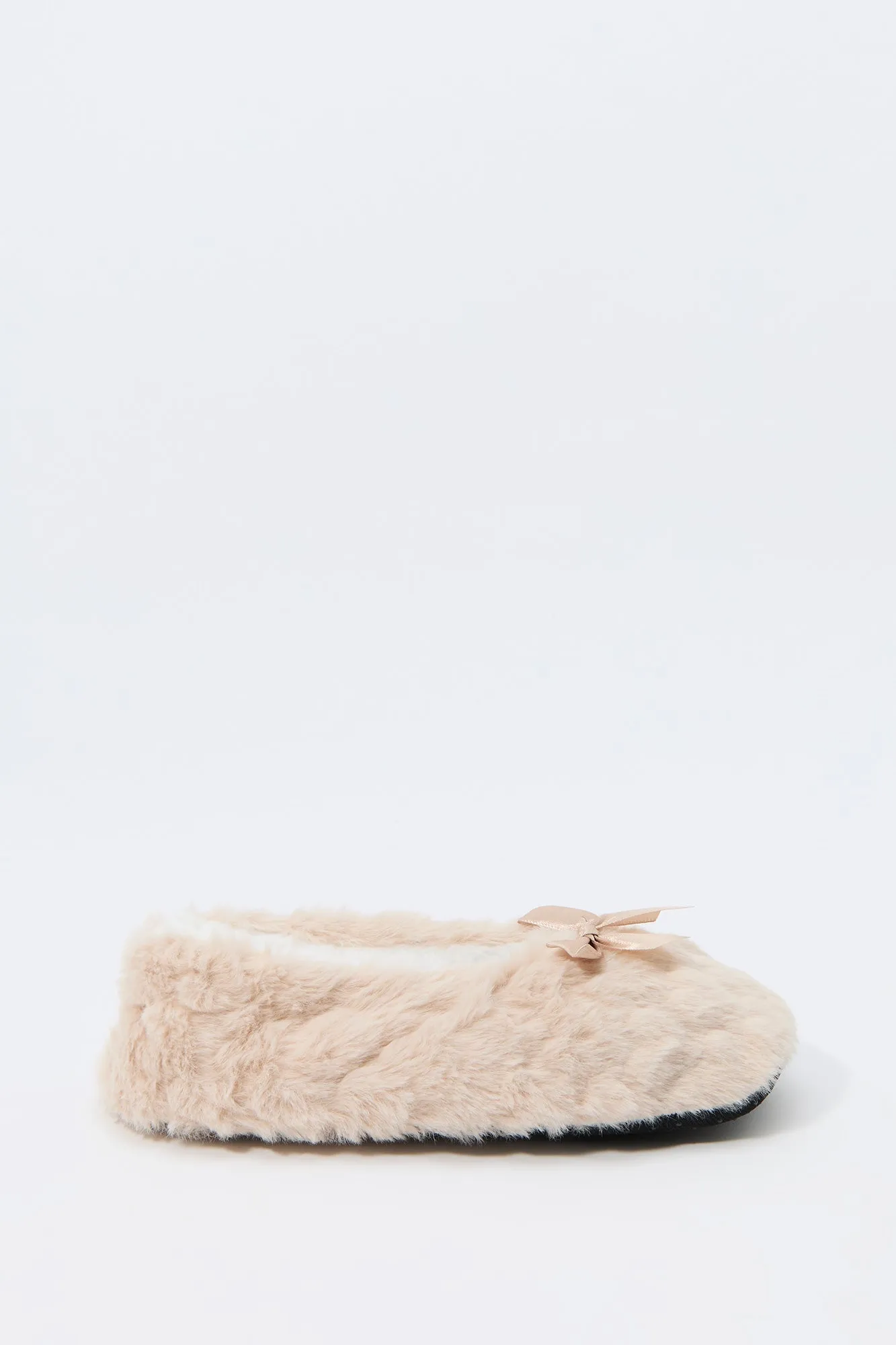 Faux-Fur Ballerina Bow Slipper sold by Urban Planet