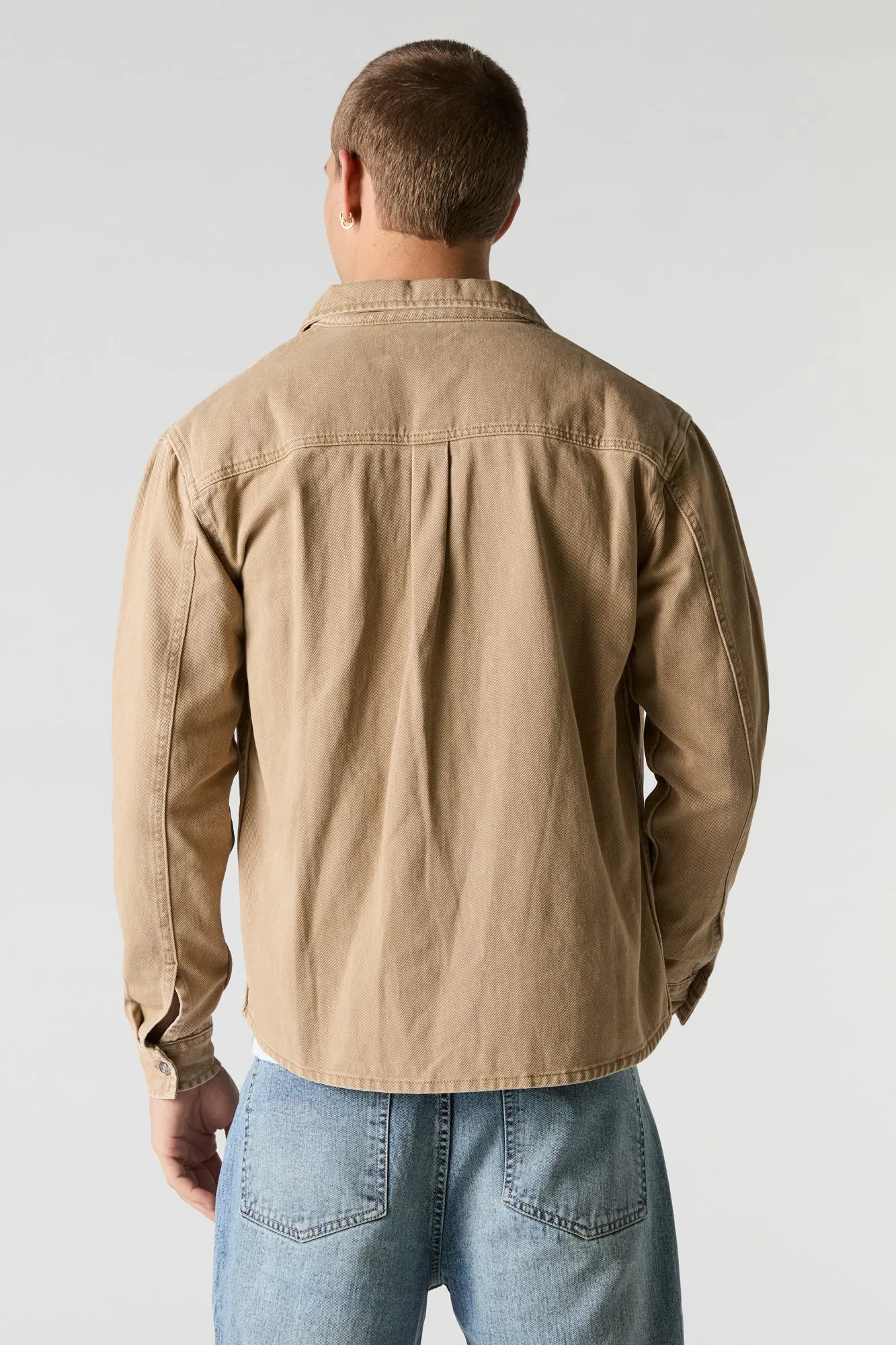 Haut boutonné en denim délavé avec col sold by Urban Planet product image thumbnail 2