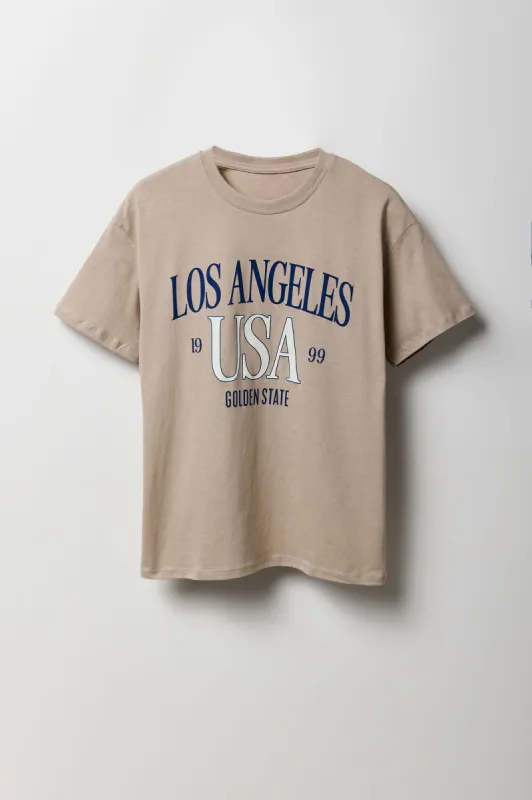 Los Angeles Graphic Boyfriend T-Shirt sold by Urban Planet