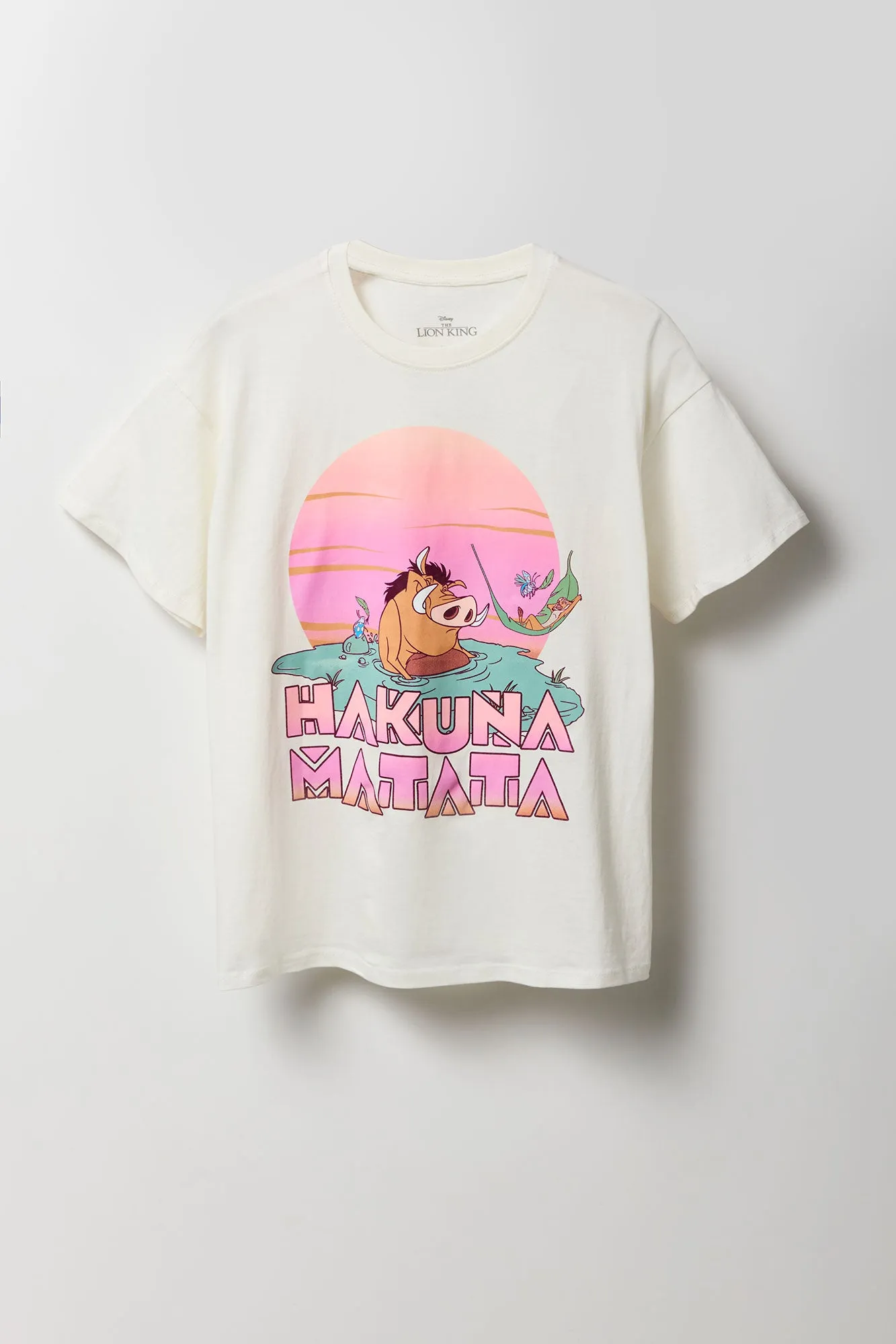 T-shirt de coupe garçonne à imprimé Lion King sold by Urban Planet product image thumbnail 2