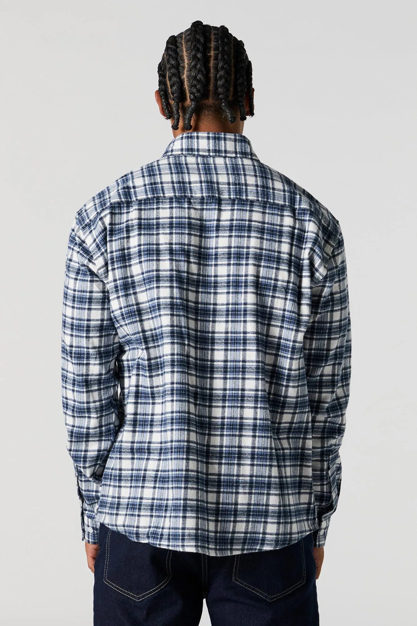 Plaid Flannel Button-Up Top sold by Urban Planet product image thumbnail 2