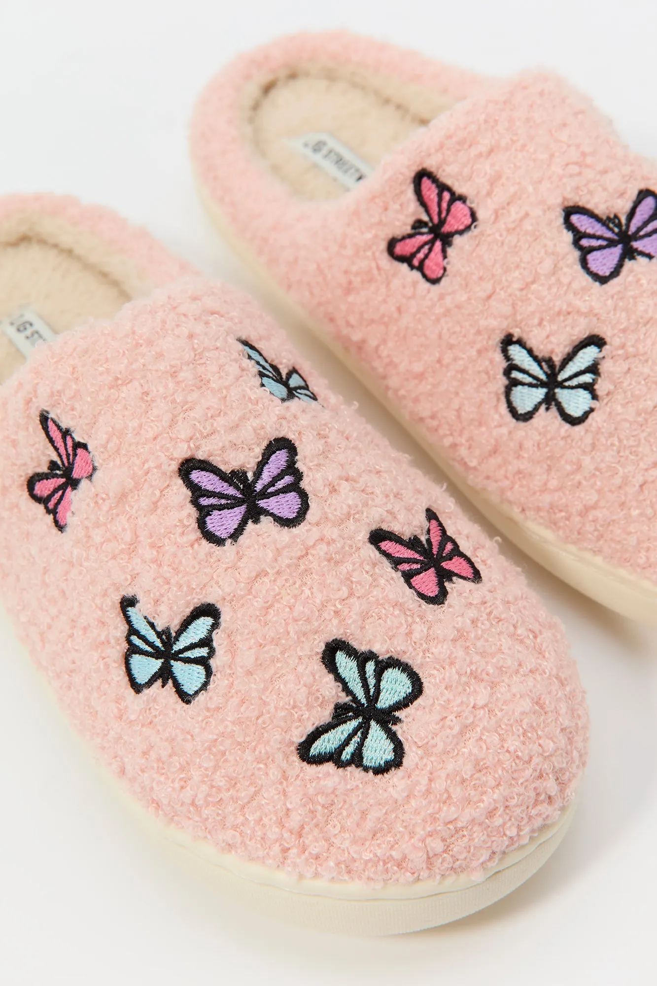 Butterfly Embroidered Sherpa Slipper sold by Urban Planet product image thumbnail 5