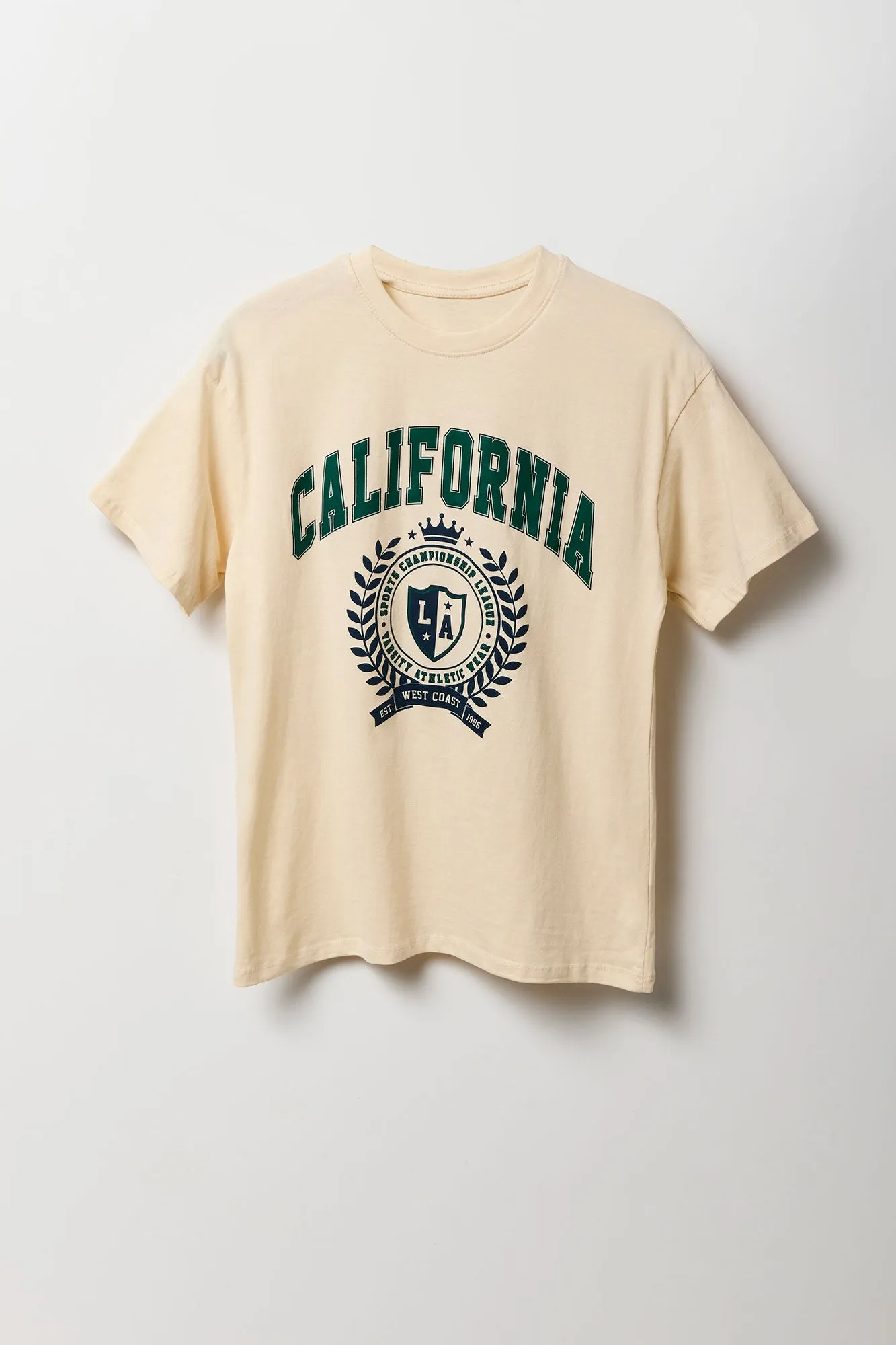 T-shirt de coupe garçonne à imprimé California sold by Urban Planet