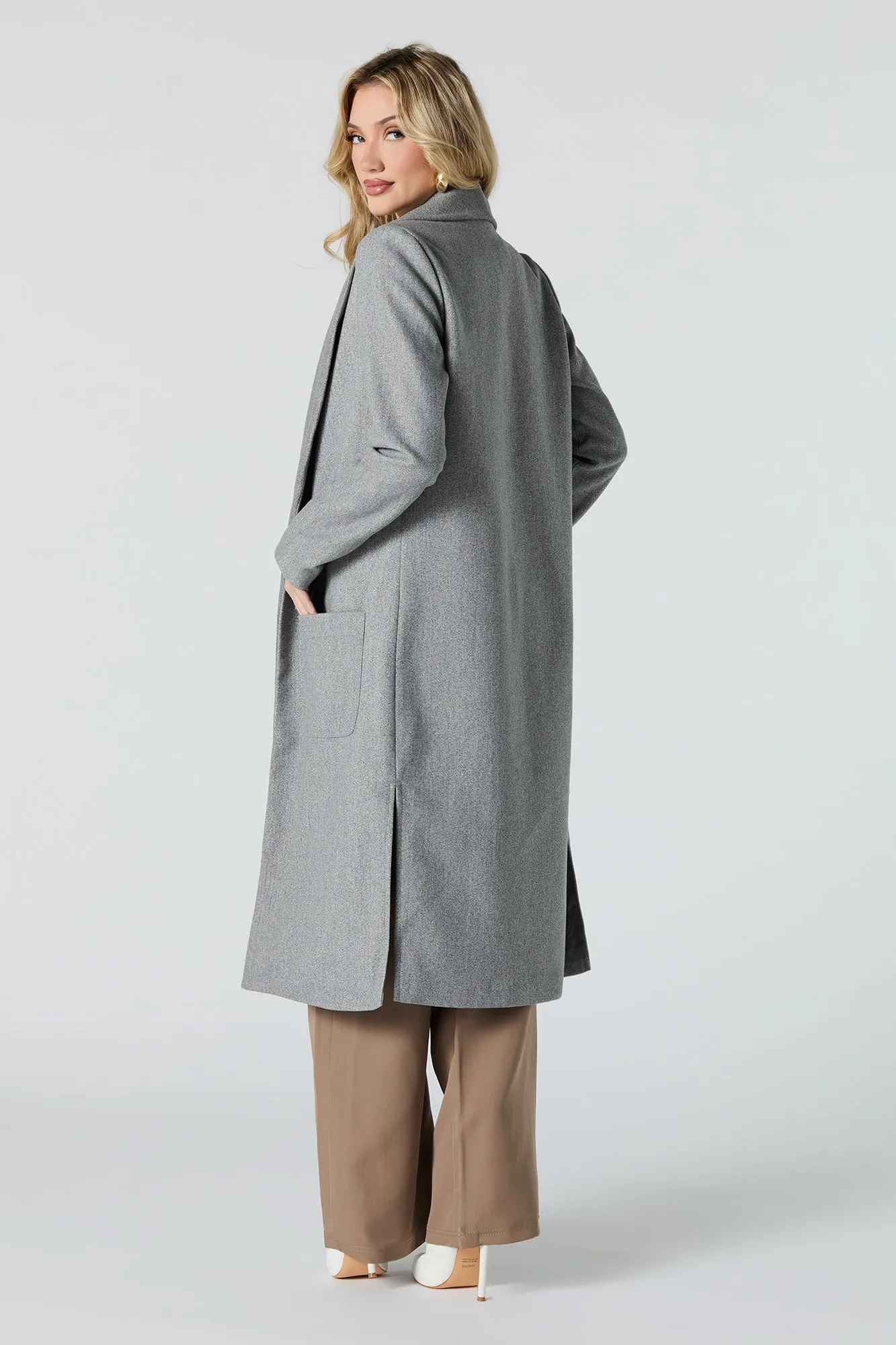 Manteau long ouvert en laine sold by Urban Planet product image thumbnail 3