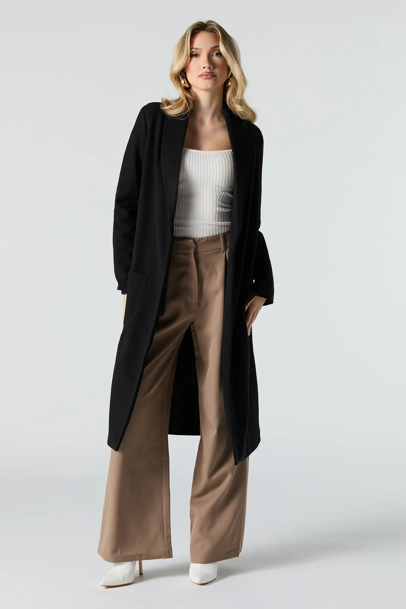 Manteau long ouvert en laine sold by Urban Planet product image thumbnail 4