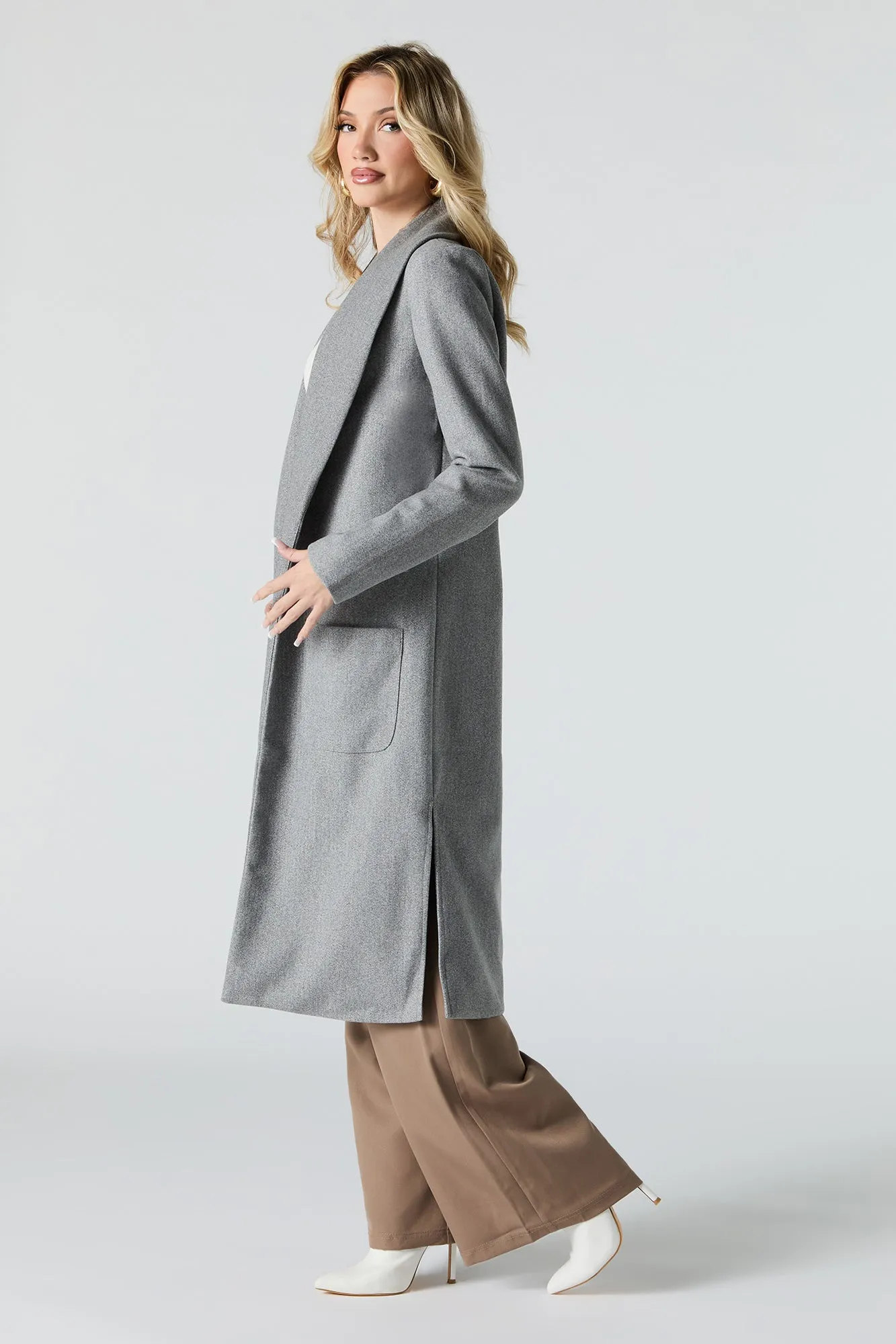 Manteau long ouvert en laine sold by Urban Planet product image thumbnail 2