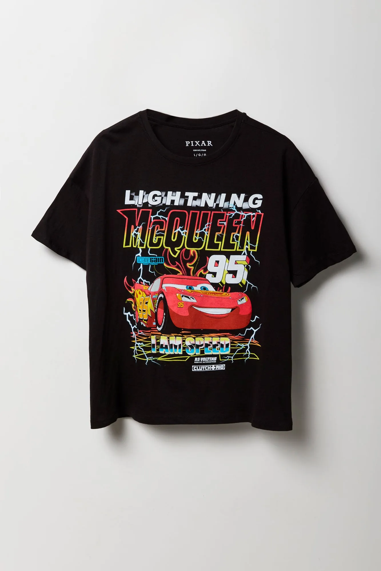T-shirt de coupe garçonne à imprimé Lightning McQueen sold by Urban Planet
