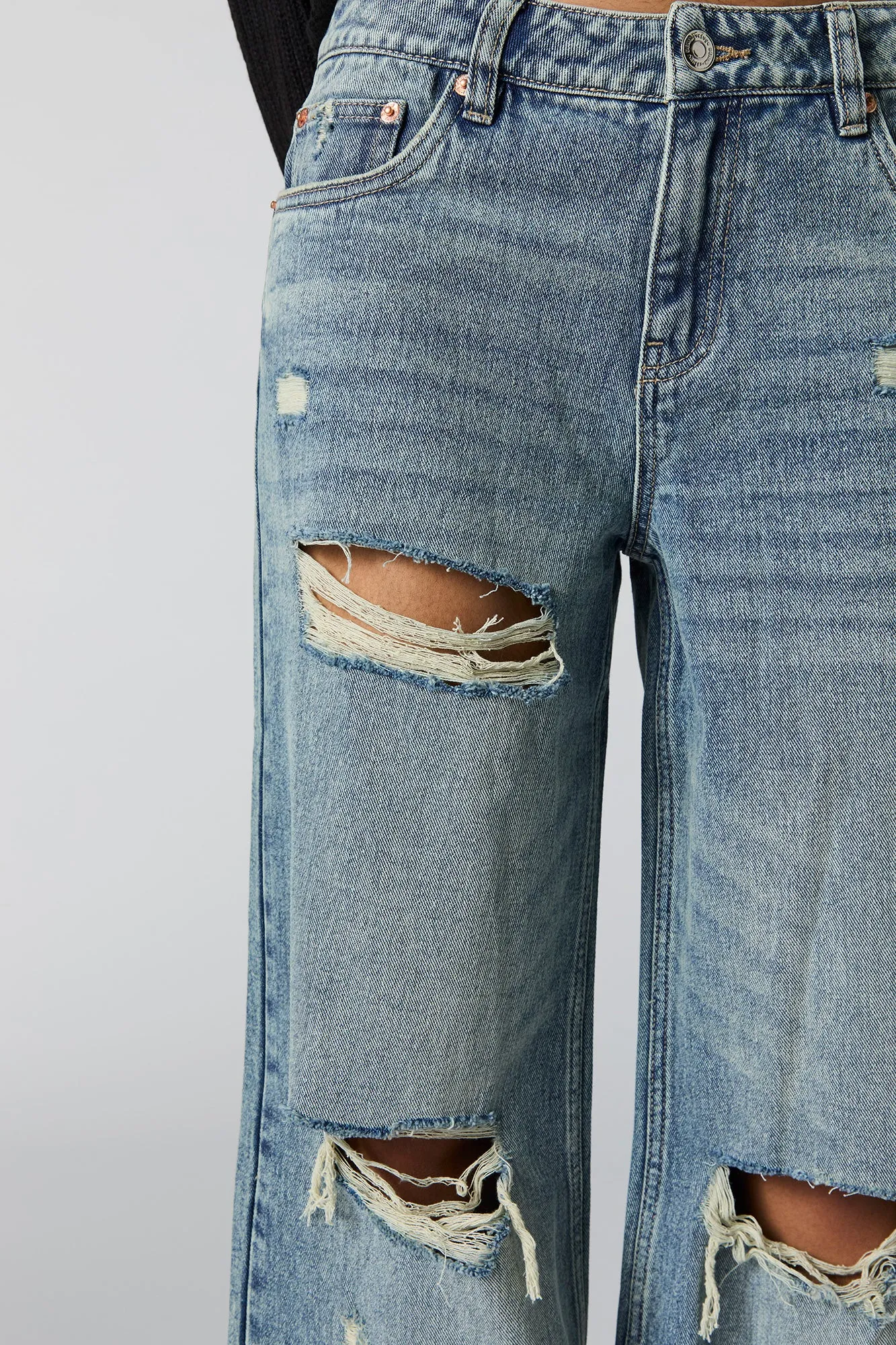 Low Rise Distressed Skater Jean sold by Urban Planet product image thumbnail 4