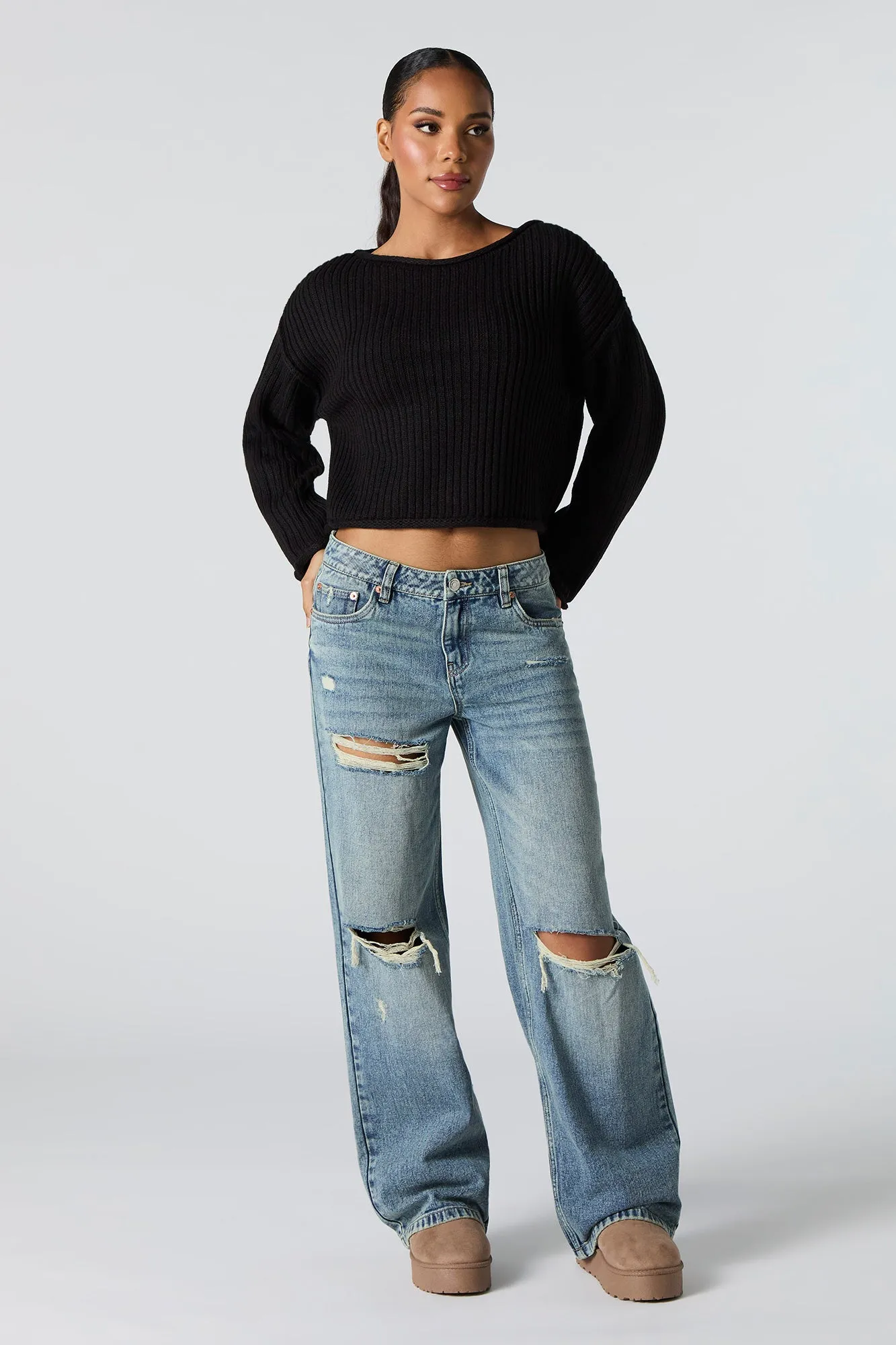 Low Rise Distressed Skater Jean sold by Urban Planet