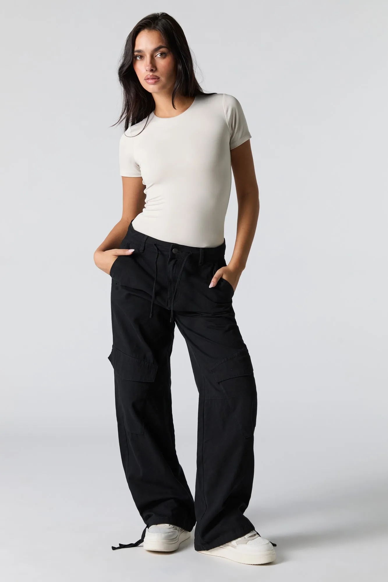 Drawstring Hem Baggy Cargo Pant sold by Urban Planet product image thumbnail 5