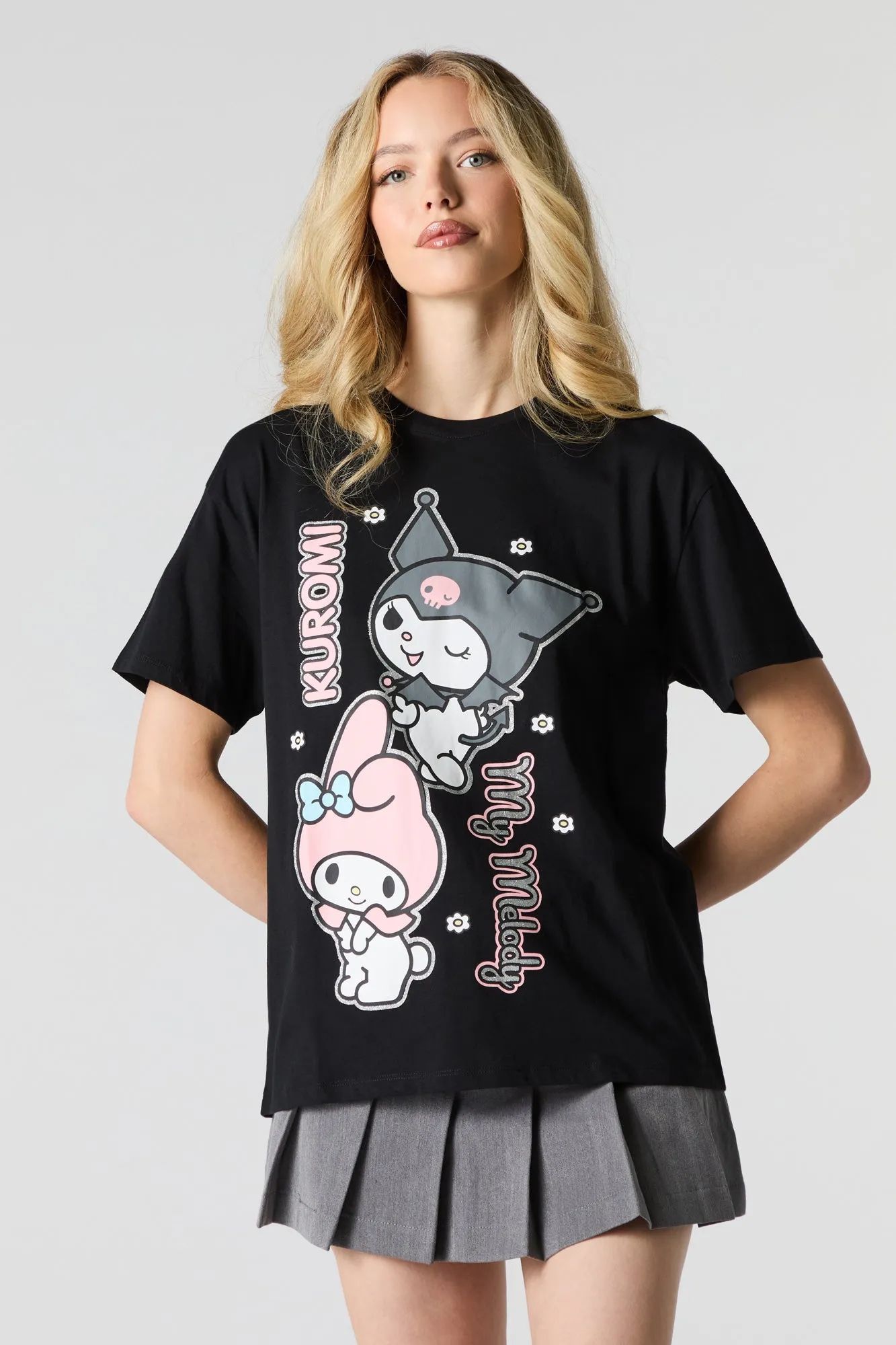 Kuromi & My Melody Graphic Boyfriend T-Shirt sold by Urban Planet