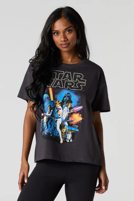 Star Wars Graphic Boyfriend T-Shirt sold by Urban Planet
