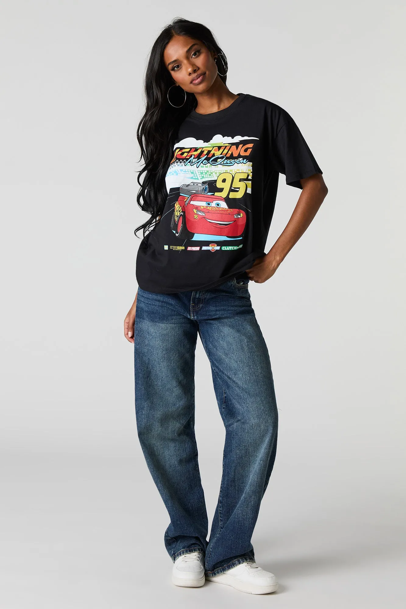 Lightning McQueen Boyfriend T-Shirt sold by Urban Planet product image thumbnail 3