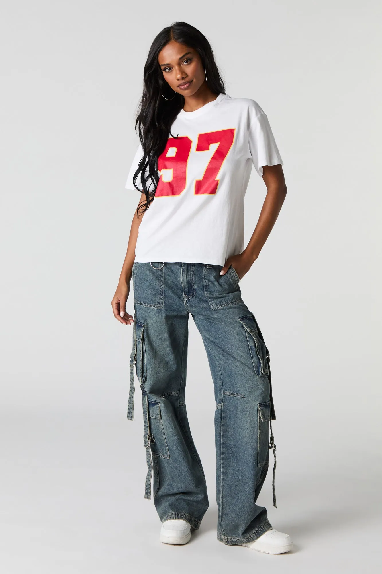 97 Varsity Graphic Boyfriend T-Shirt sold by Urban Planet product image thumbnail 3