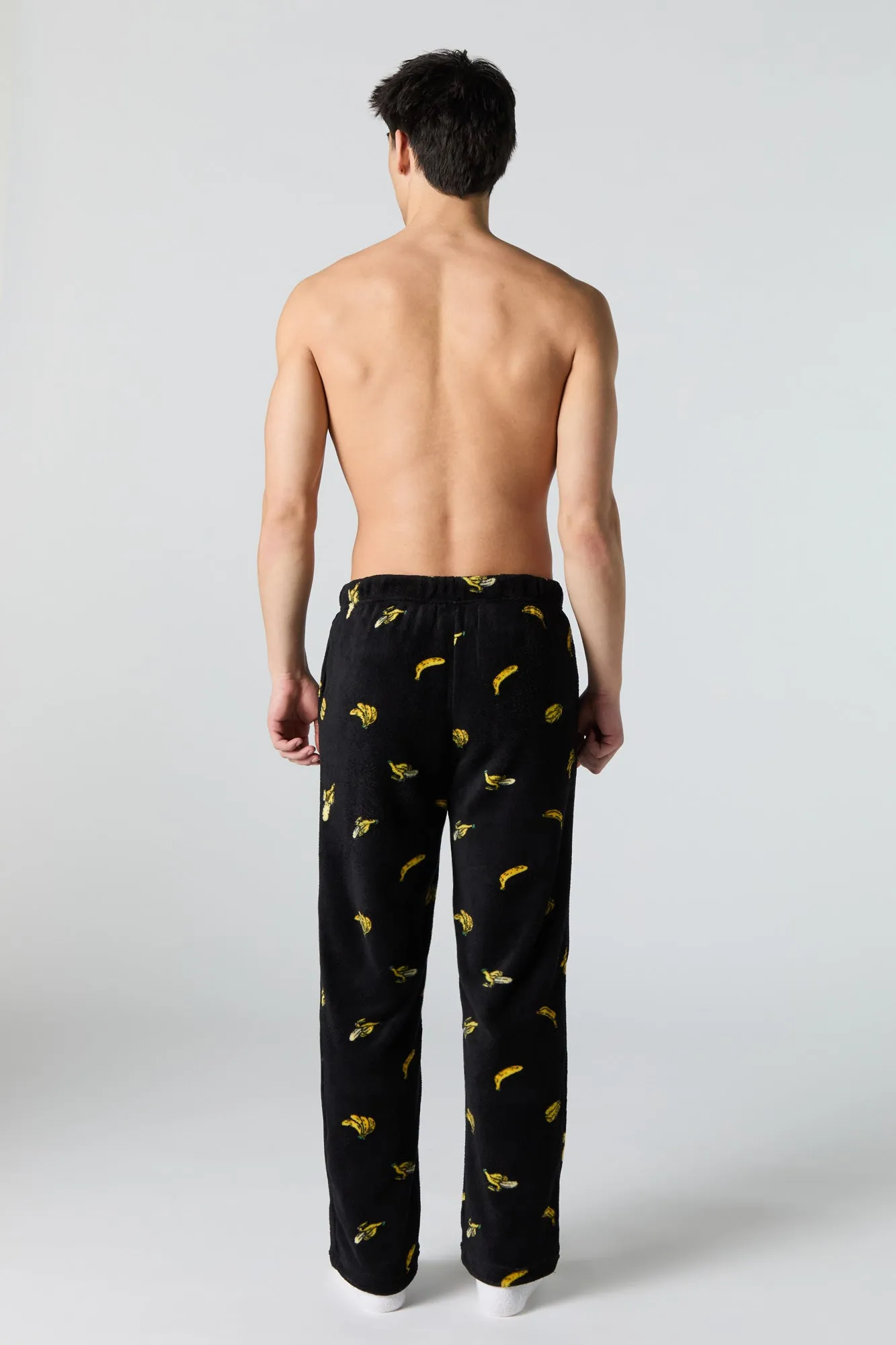 Banana Print Plush Pajama Pant sold by Urban Planet product image thumbnail 3