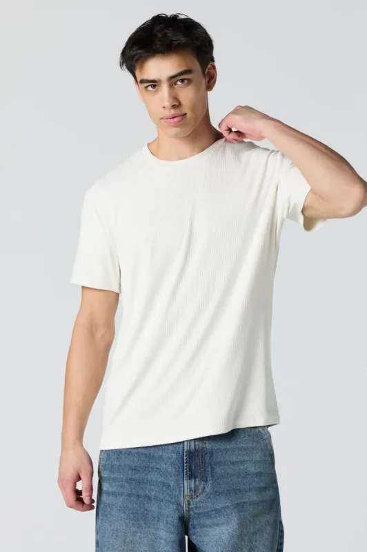 T-shirt ras du cou en tricot côtelé sold by Urban Planet