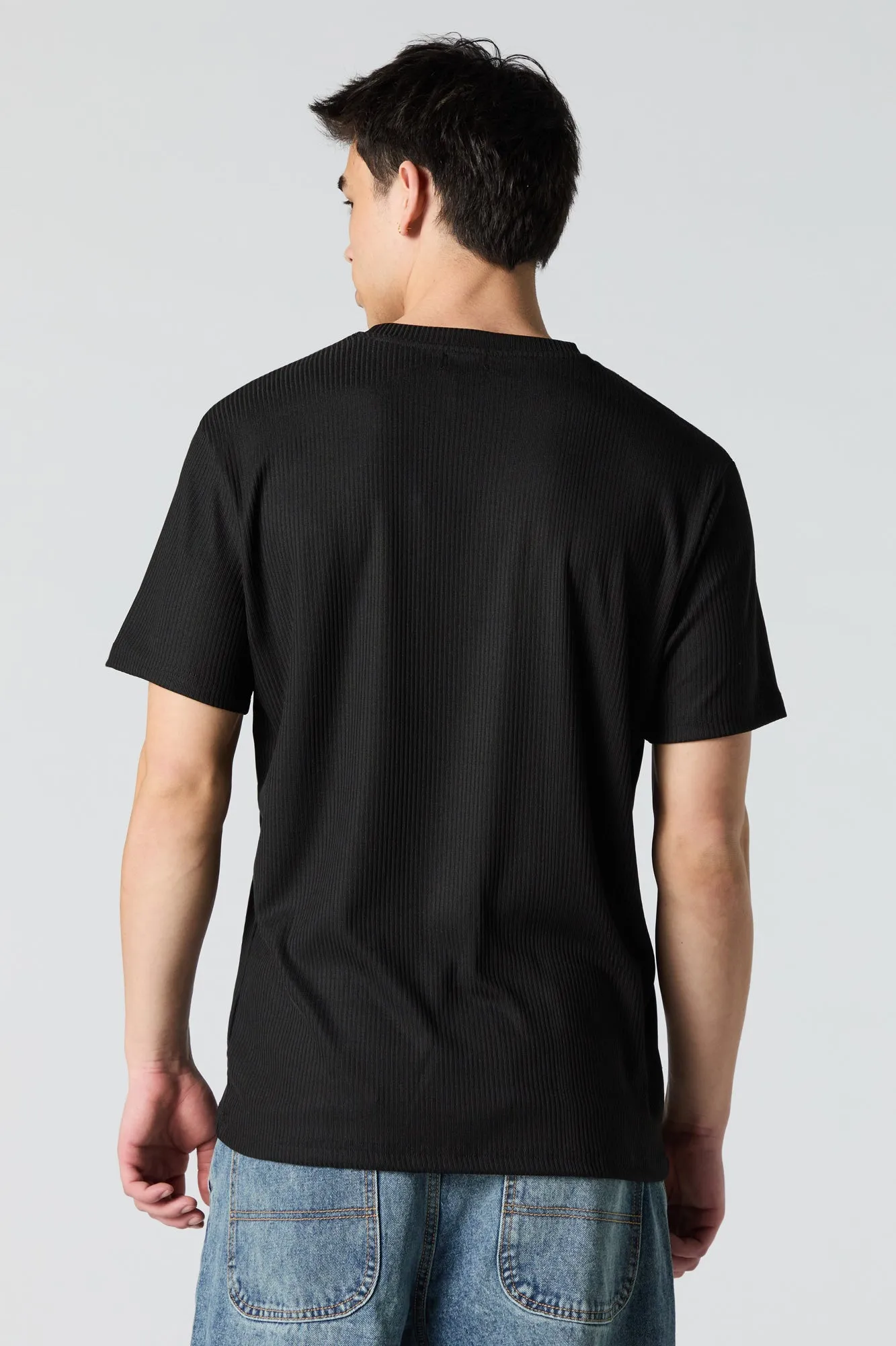 T-shirt ras du cou en tricot côtelé sold by Urban Planet product image thumbnail 5