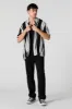 Black and White Print Button-Up Top sold by Urban Planet
