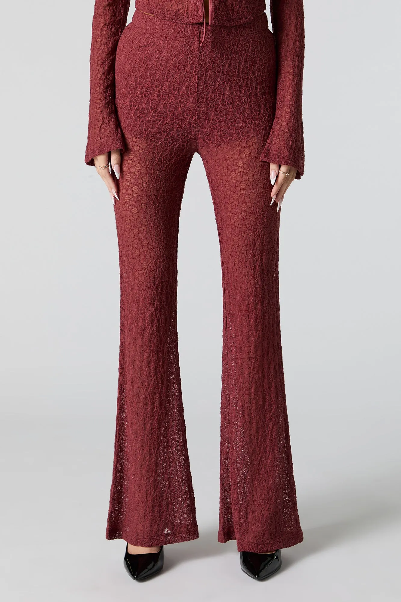 Pantalon à jambe évasée en dentelle sold by Urban Planet product image thumbnail 2