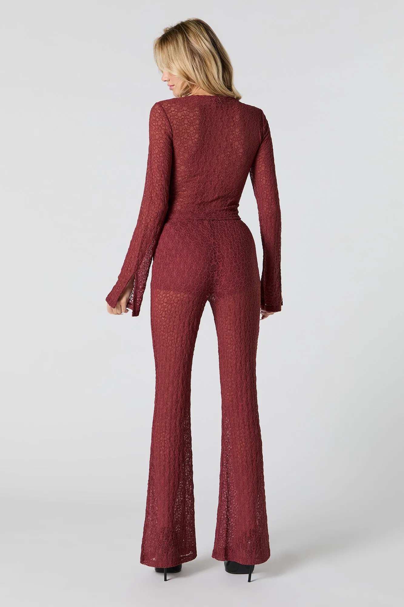 Pantalon à jambe évasée en dentelle sold by Urban Planet product image thumbnail 3