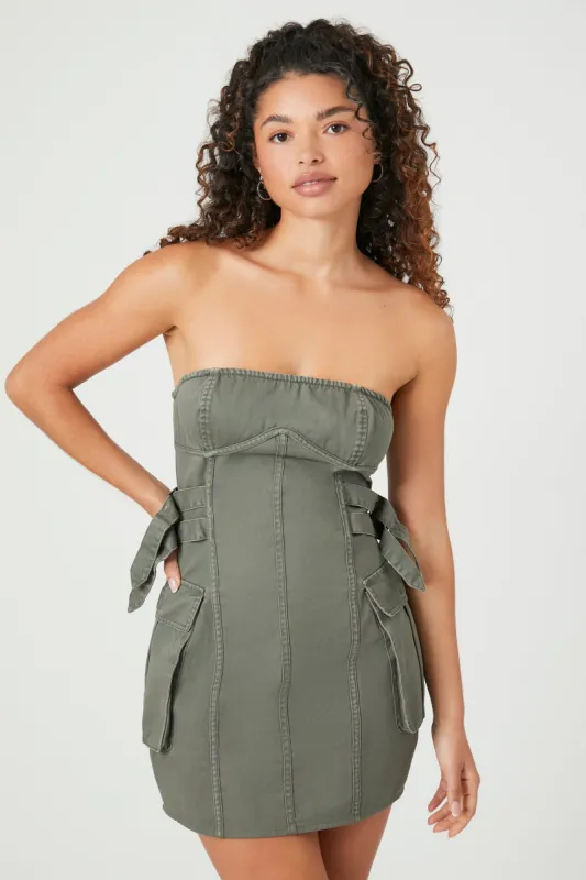 Utility Mini Tube Dress made by Forever 21