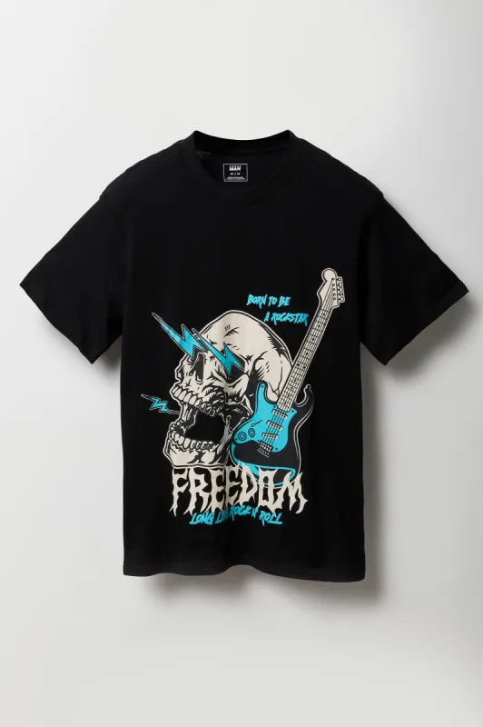 Rockstar Skull Graphic T-Shirt sold by Urban Planet