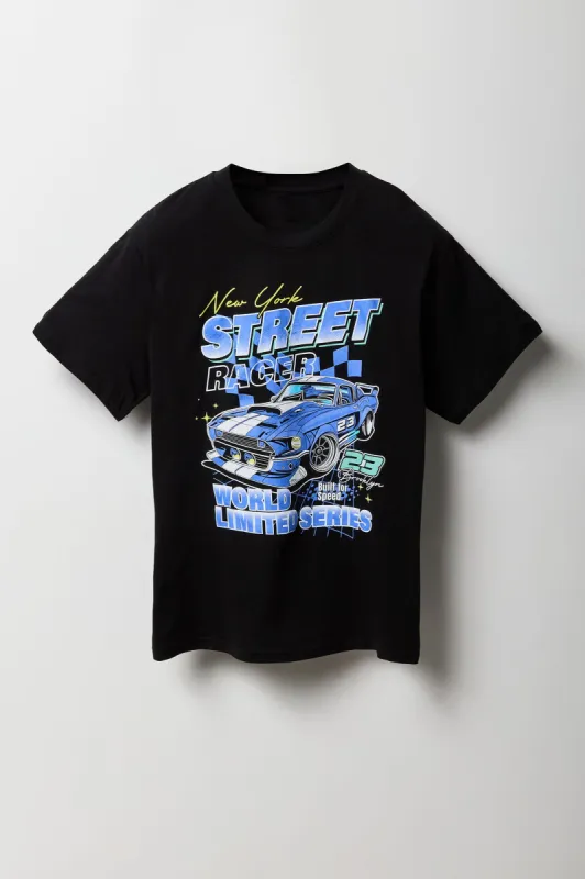 New York Street Racer Graphic T-Shirt sold by Urban Planet