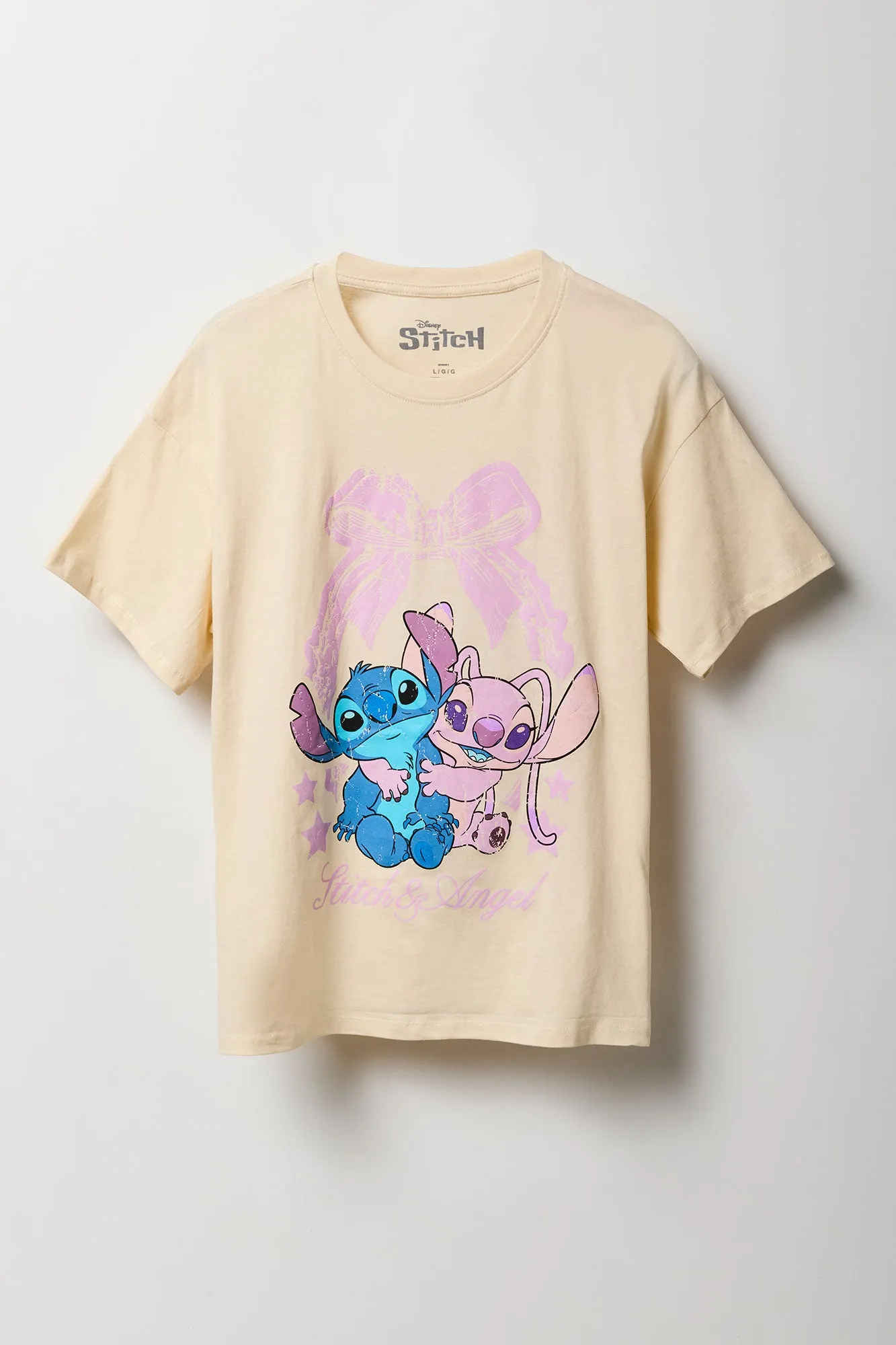 Stitch & Angel Graphic Boyfriend T-Shirt sold by Urban Planet
