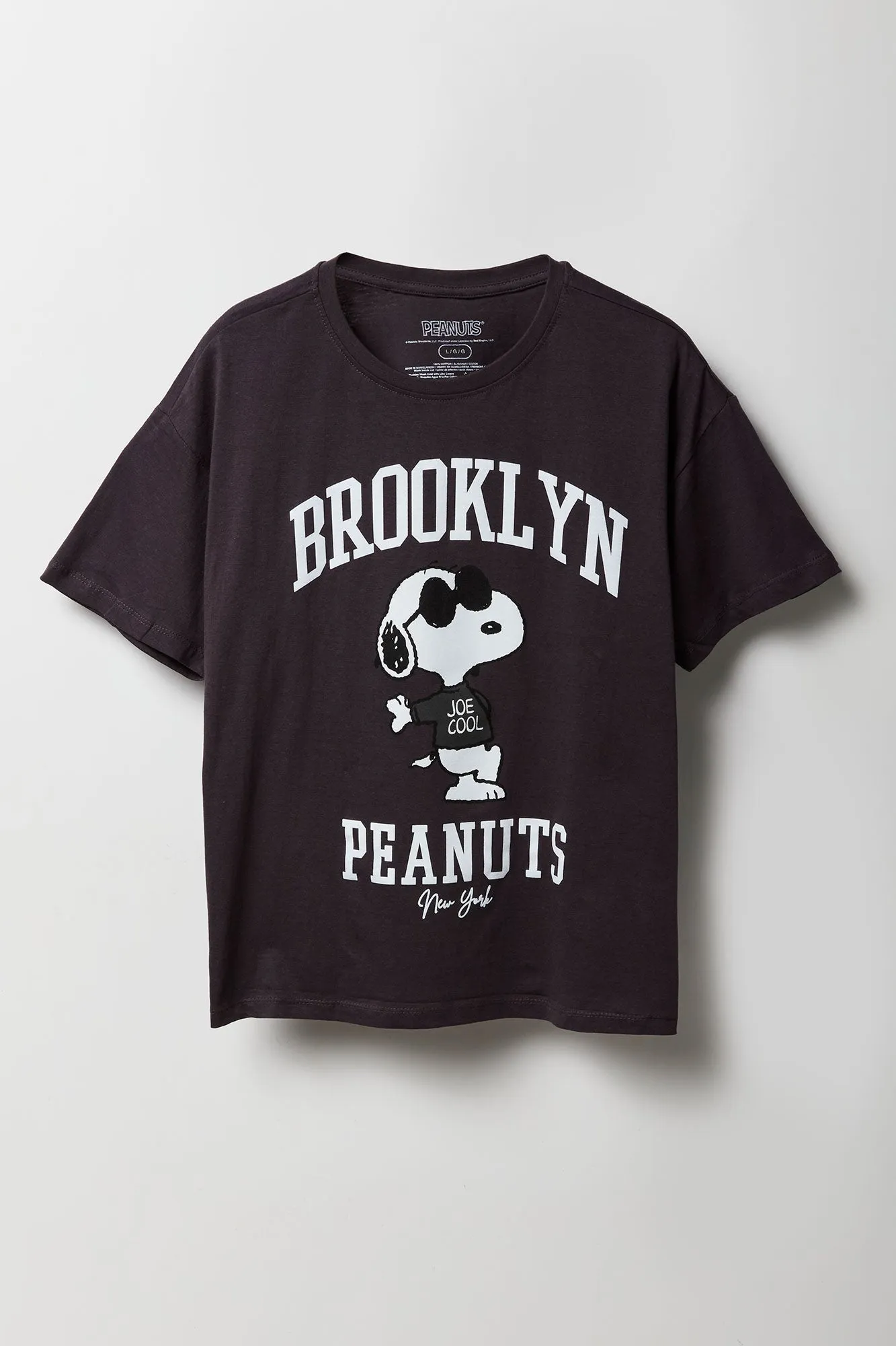 Brooklyn Peanuts Graphic Boyfriend T-Shirt sold by Urban Planet