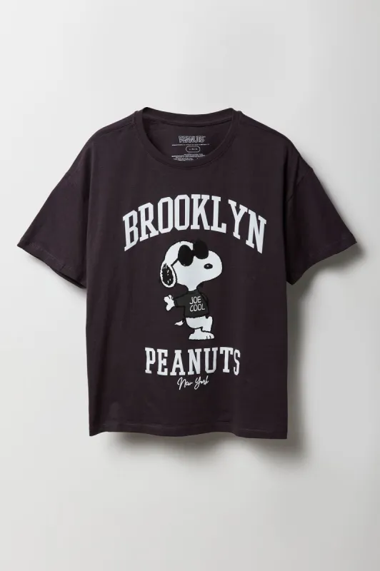 T-shirt coupe garçonne à imprimé Brooklyn Peanuts made by Stitches