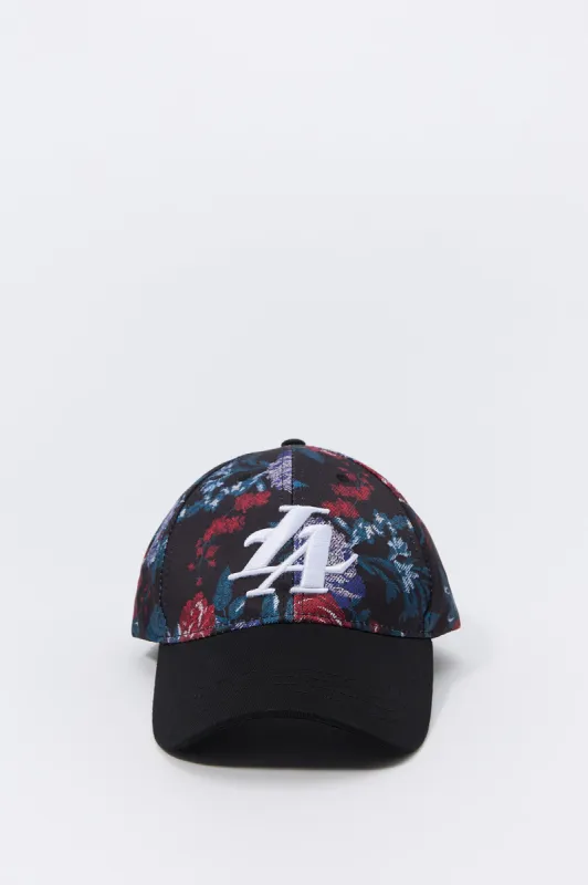 Floral LA Embroidered Baseball Hat sold by Urban Planet