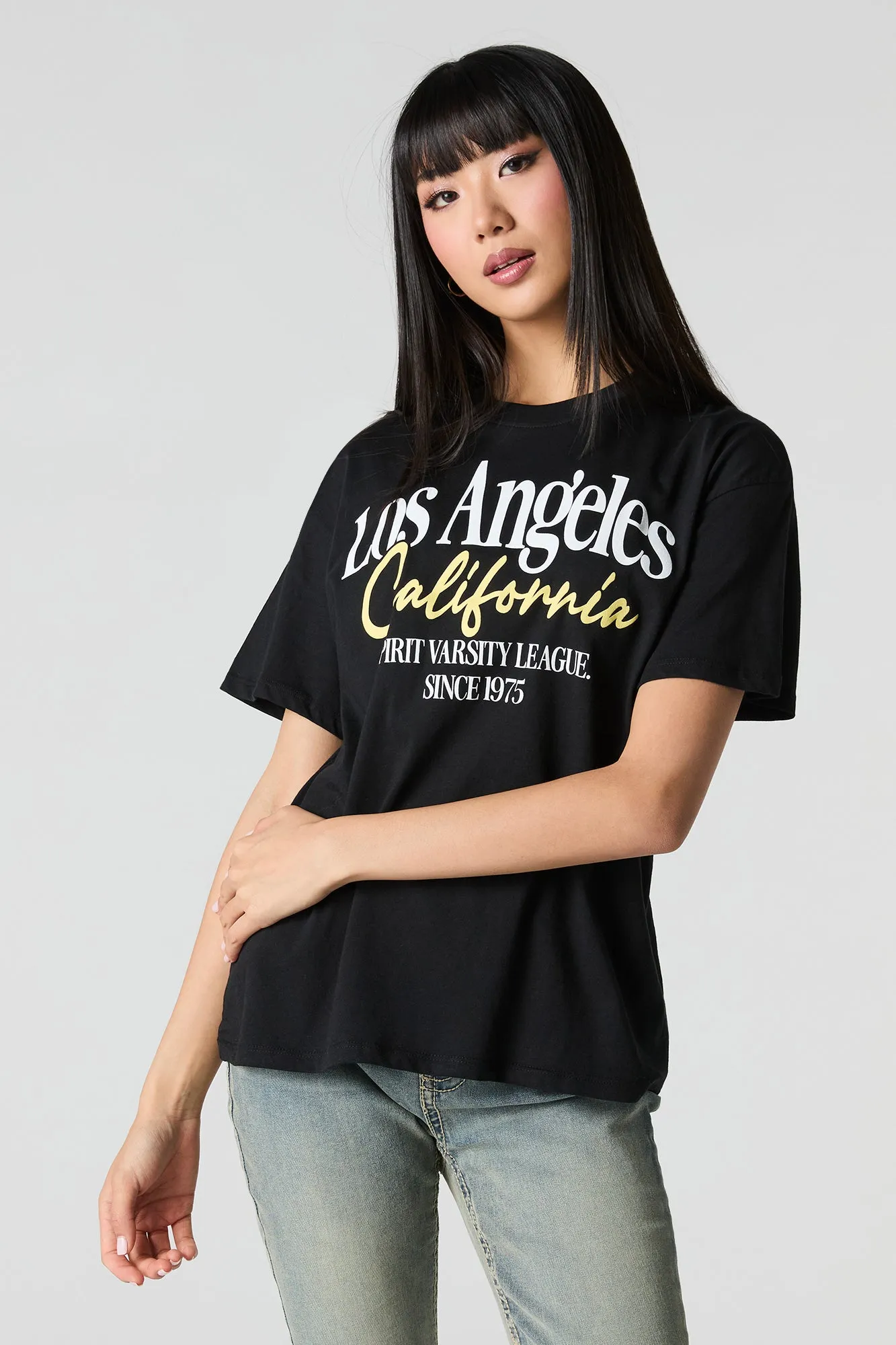 LA Varsity League Graphic Boyfriend T-Shirt sold by Urban Planet