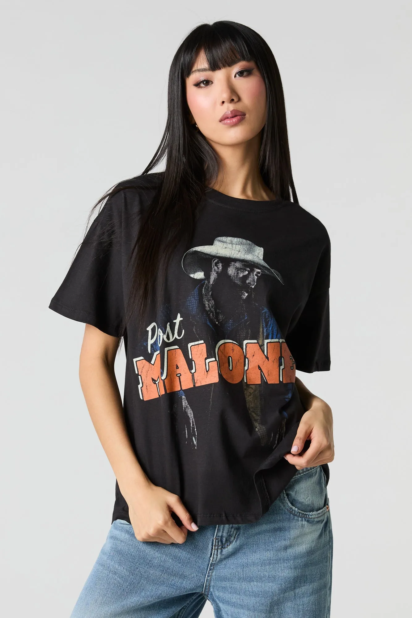 T-shirt coupe garçonne à imprimé Post Malone sold by Urban Planet