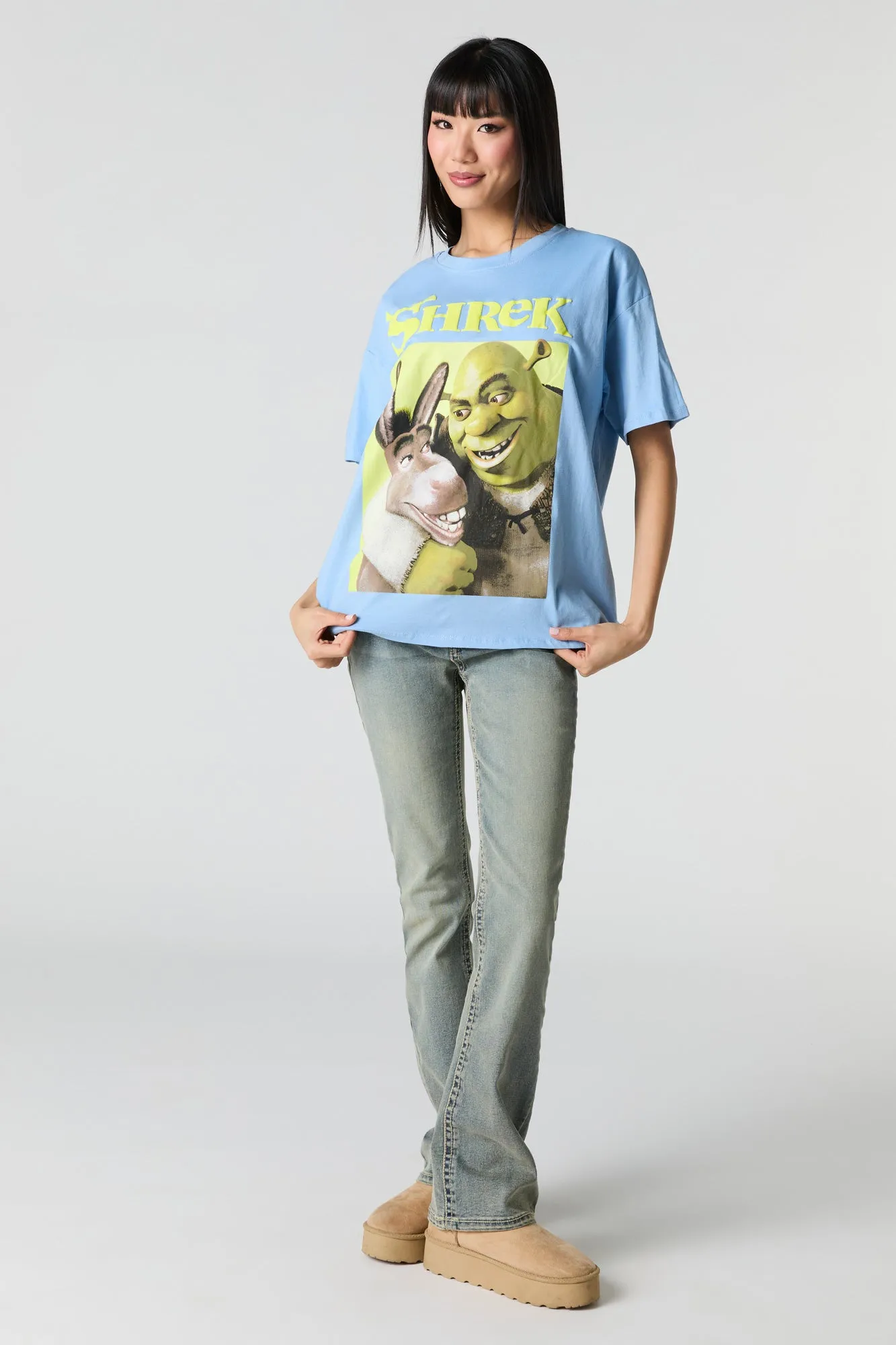 T-shirt coupe garçonne à imprimé matelassé Shrek sold by Urban Planet product image thumbnail 3