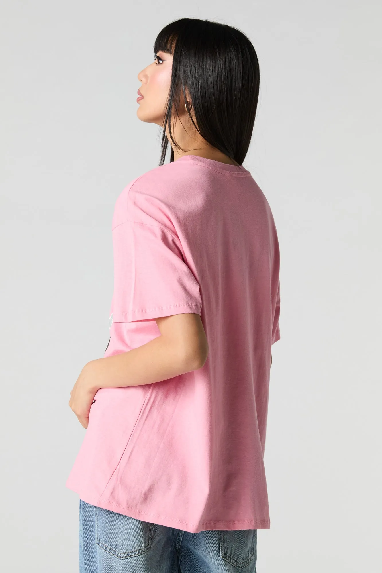 Hello Kitty Graphic Pink Boyfriend T-Shirt sold by Urban Planet product image thumbnail 2