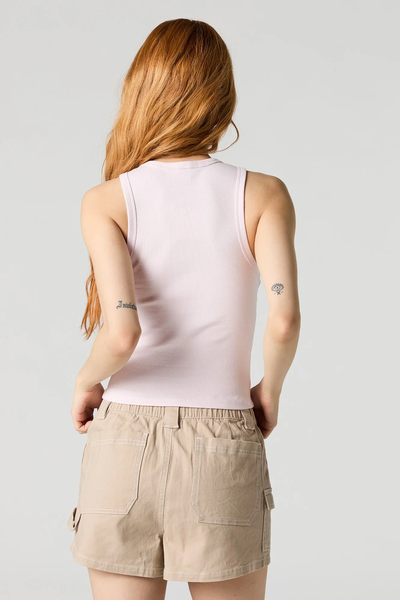 Ribbed High Neck Skimmer Tank sold by Urban Planet product image thumbnail 2