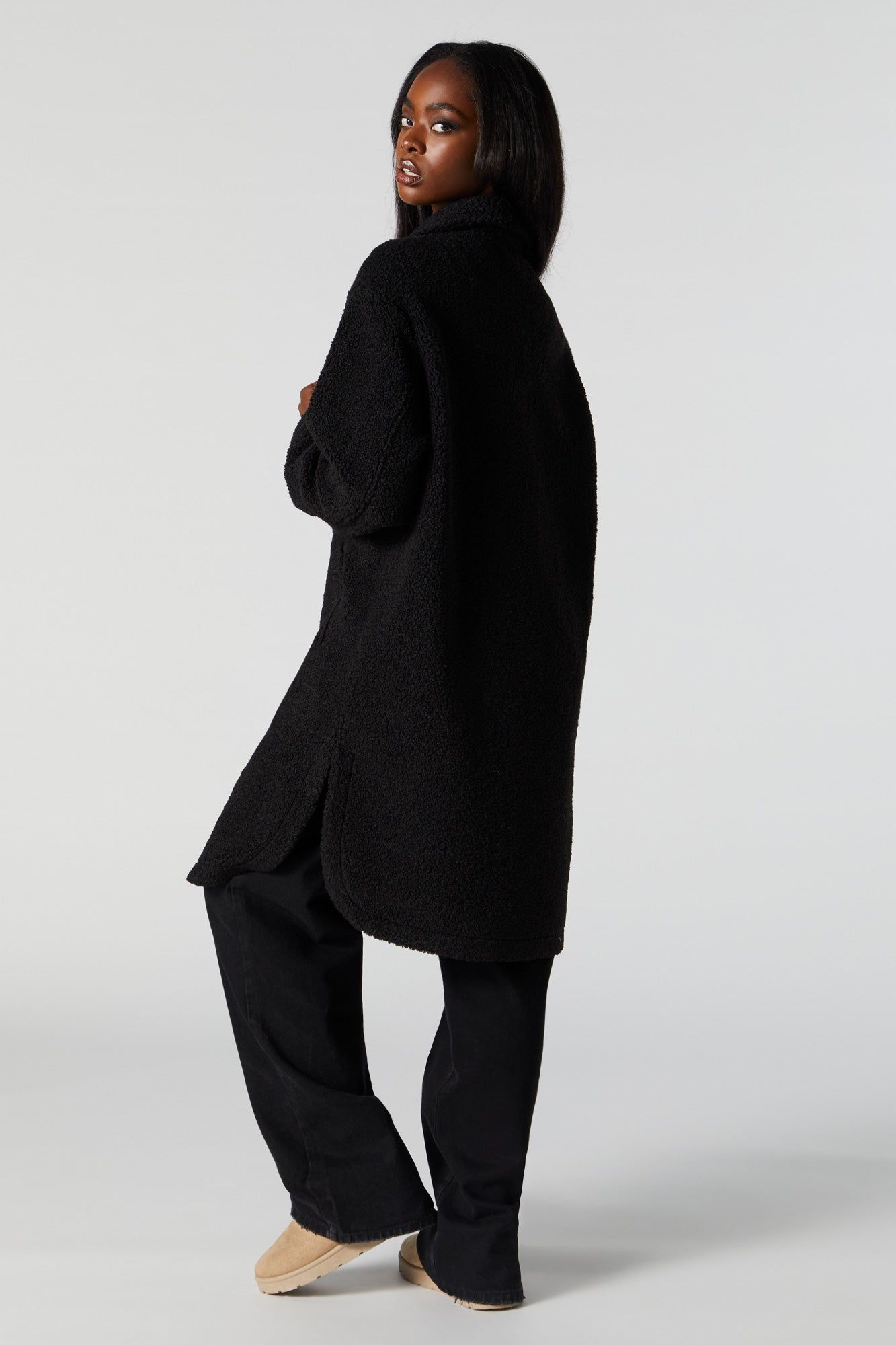 Longline Sherpa Shacket sold by Urban Planet product image thumbnail 2