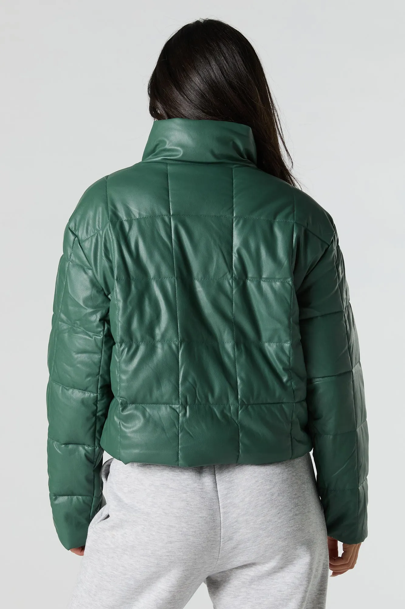 Quilted Faux Leather Jacket sold by Urban Planet product image thumbnail 2