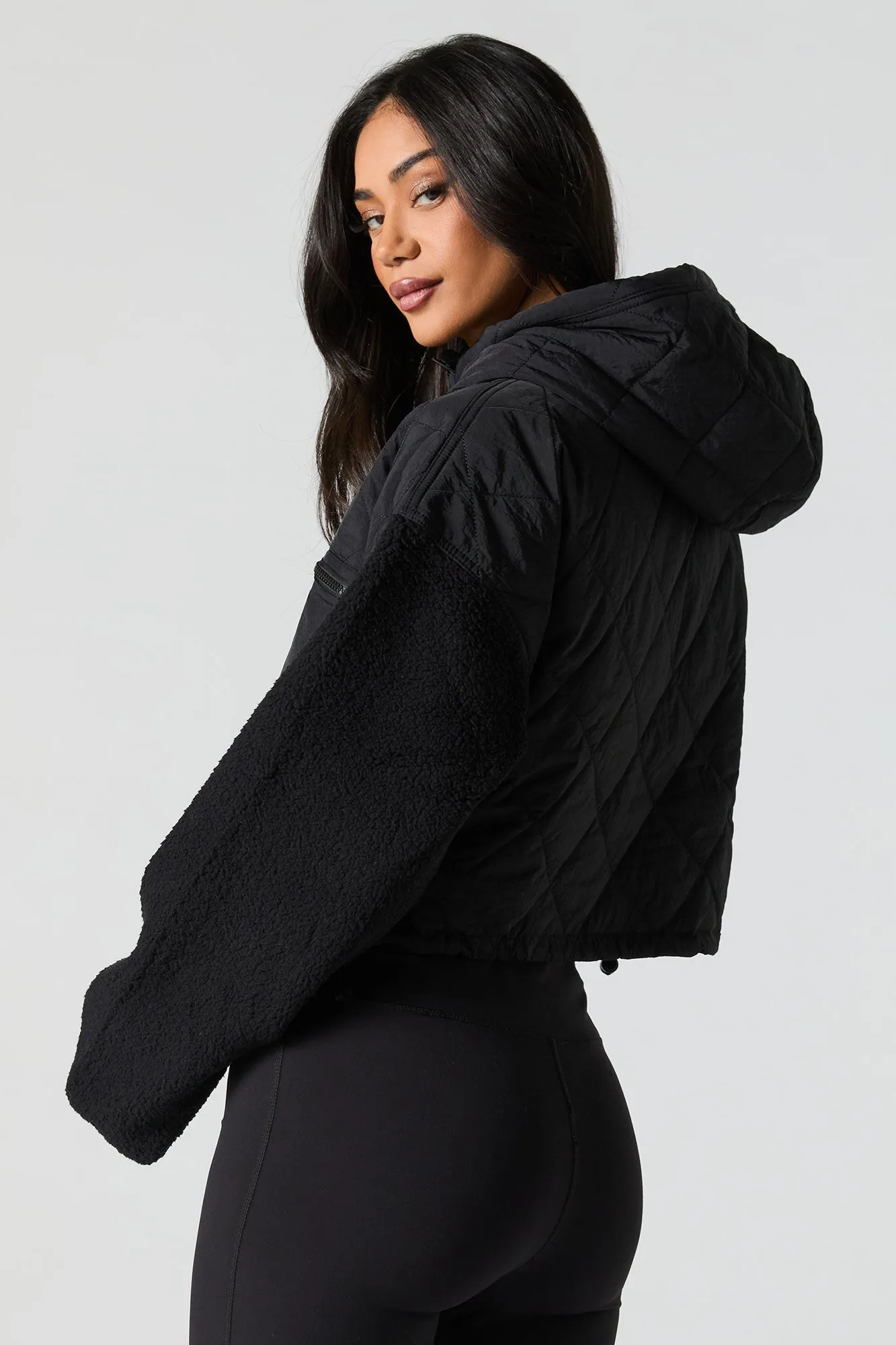 Blouson matelassé avec manches en Sherpa sold by Urban Planet product image thumbnail 5