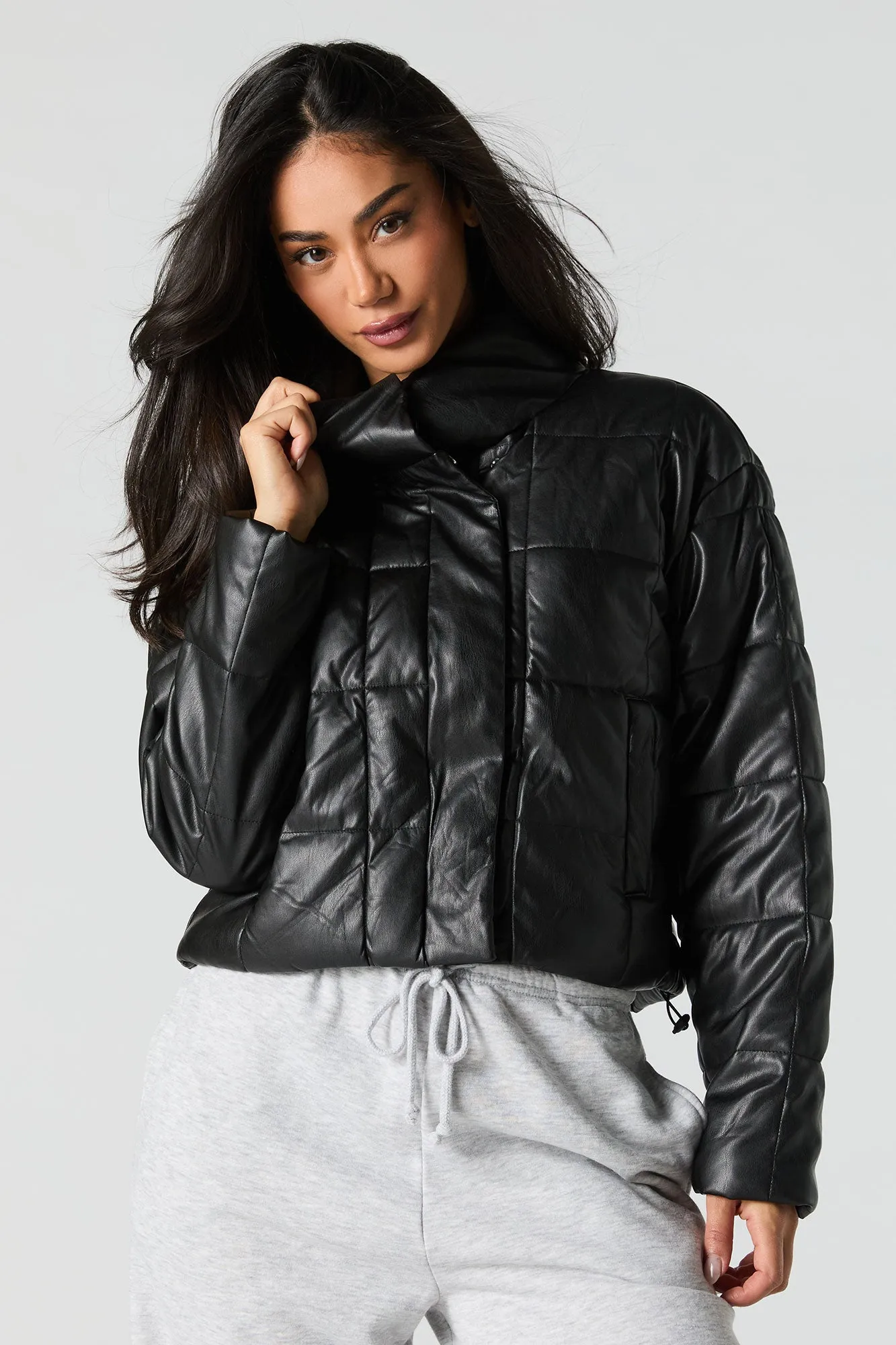 Blouson en similicuir matelassé sold by Urban Planet product image thumbnail 4