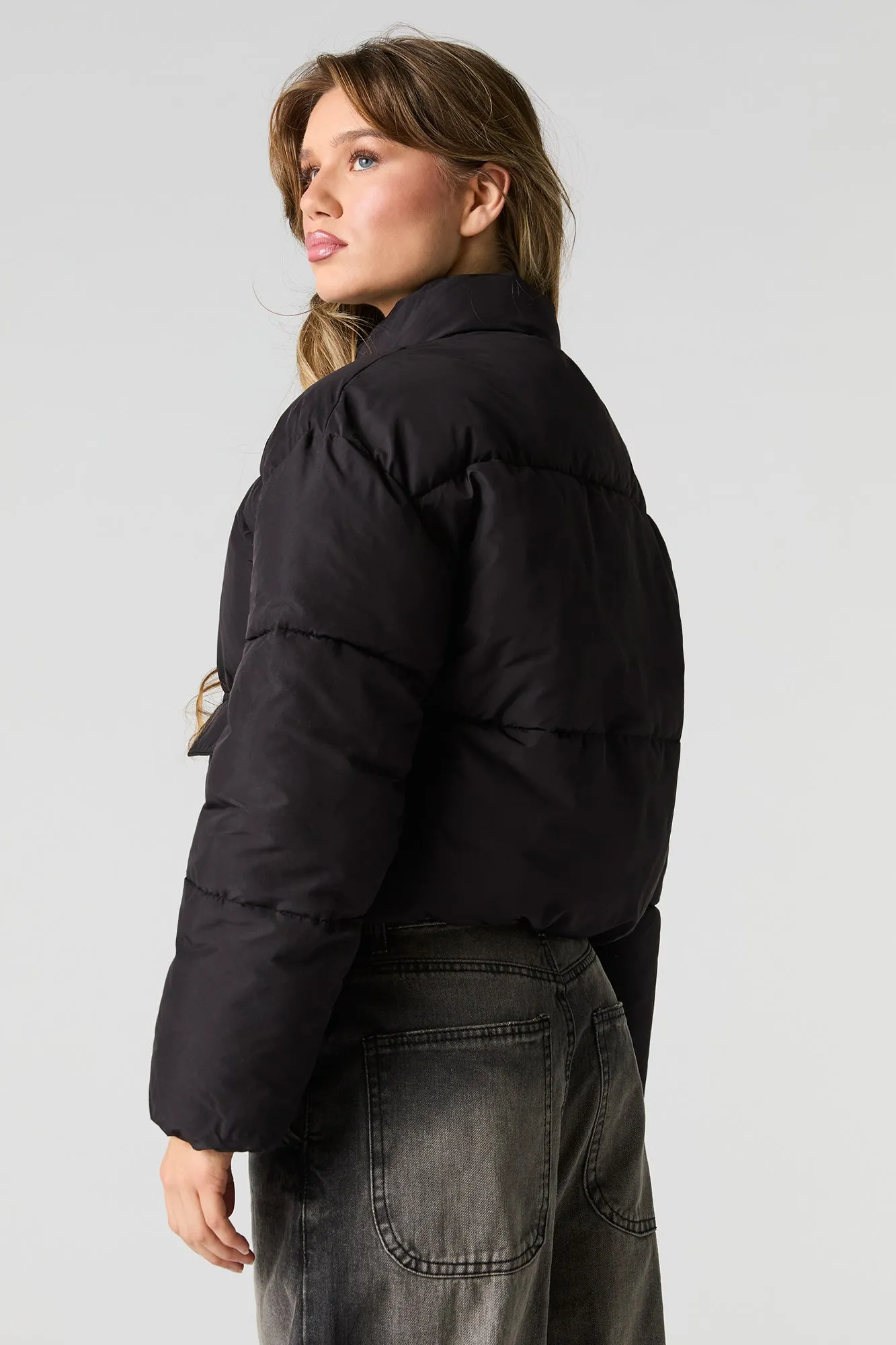 Mock Neck Puffer Jacket sold by Urban Planet product image thumbnail 5