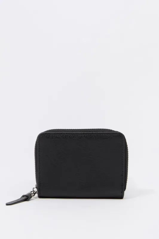 Faux Leather Zipper Wallet sold by Urban Planet