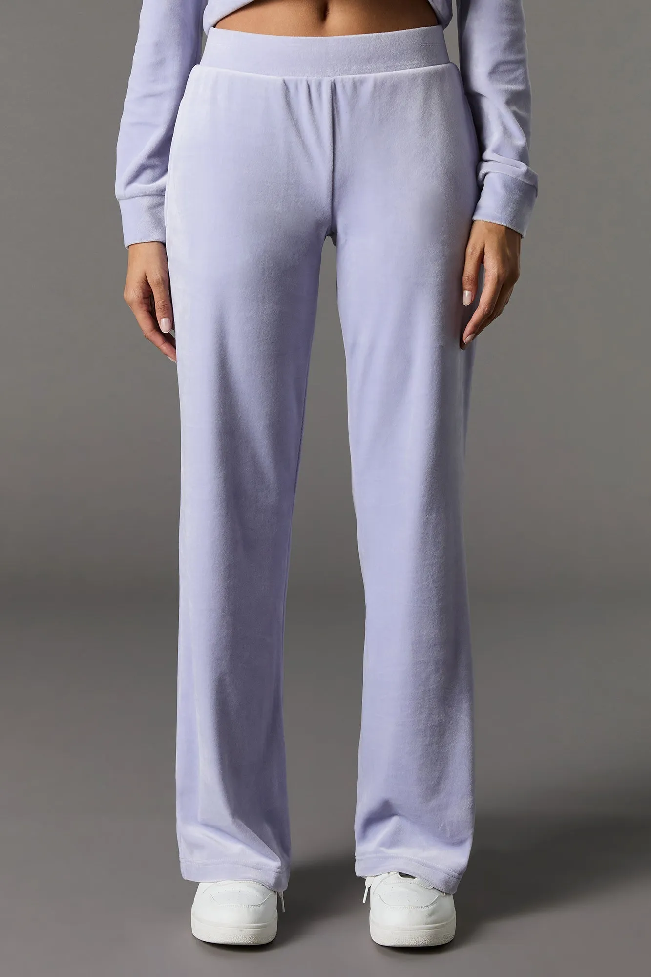 Pantalon à jambe large en velours à imprimé Playboy avec pierres du Rhin sold by Urban Planet product image thumbnail 4