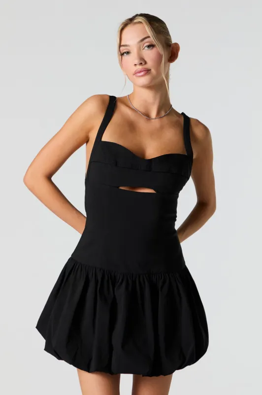 Sweetheart Cut-Out Bubble Hem Mini Dress sold by Urban Planet